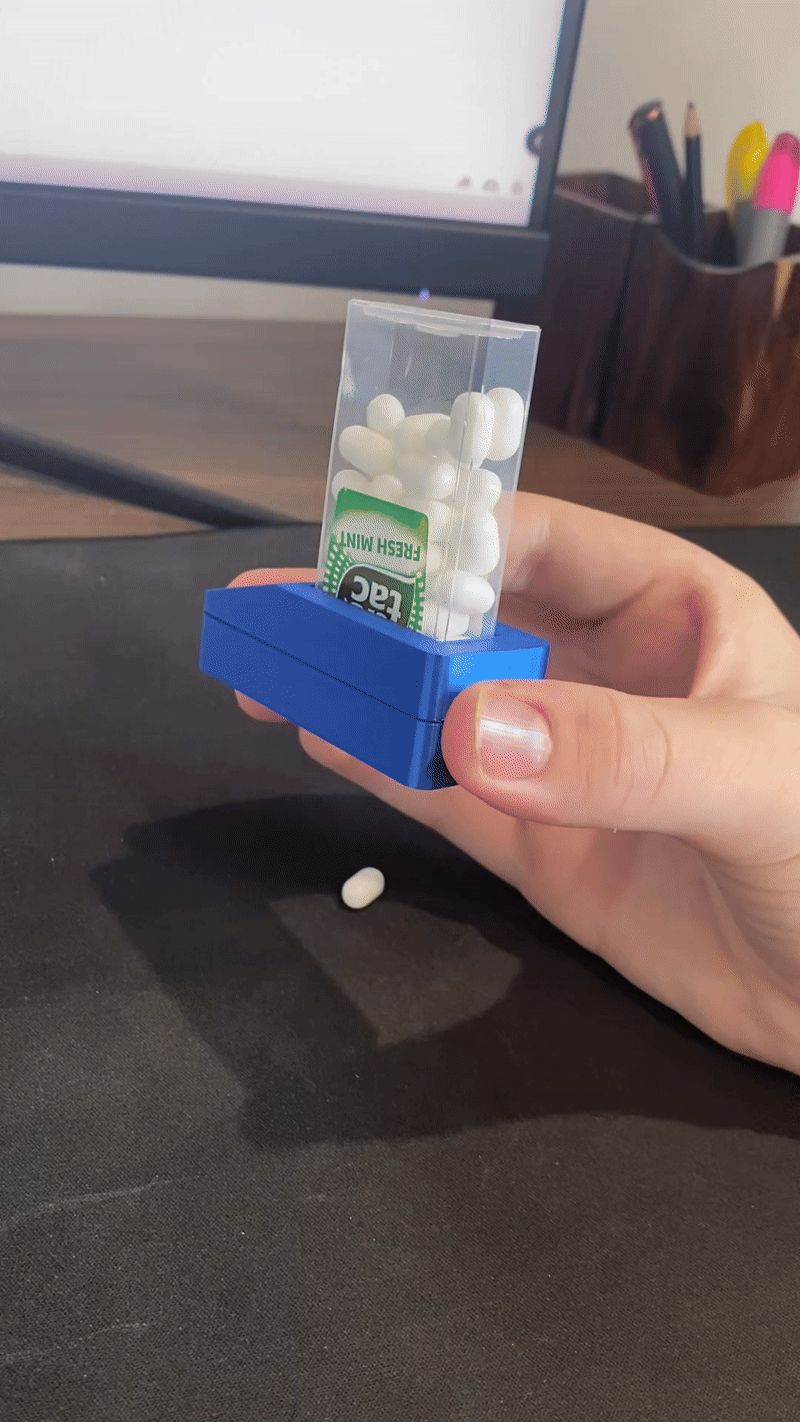 Sliding Tic-Tac dispenser 