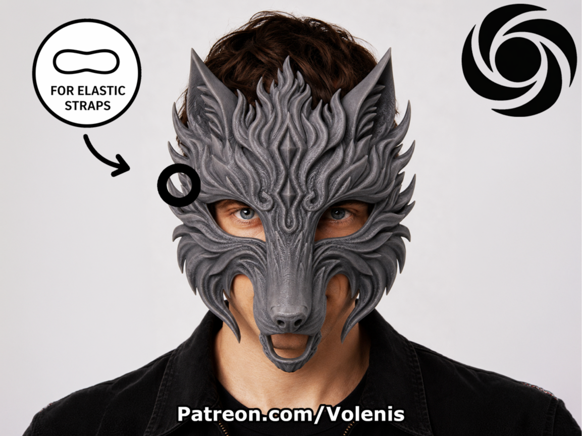 Wearable Fox Spirit Mask for Cosplay