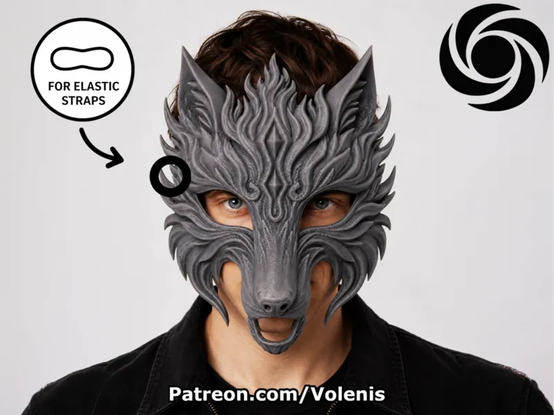 Wearable Fox Spirit Mask for Cosplay