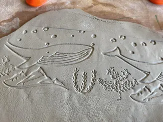 texture roller whale