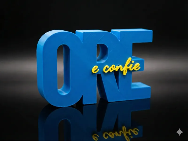 3D Printable Customizable Sign - ORE e confie