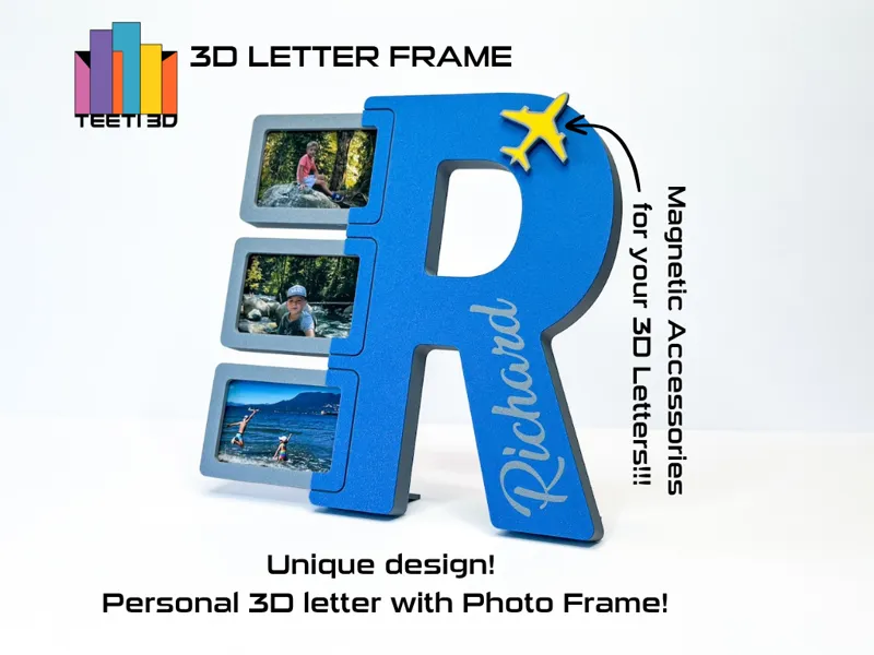 3D Letter Frame "R"