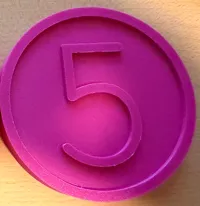 Coin 5 w/o Supports in two Parts