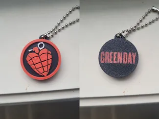 Green Day American Idiot Double Sided Keychain