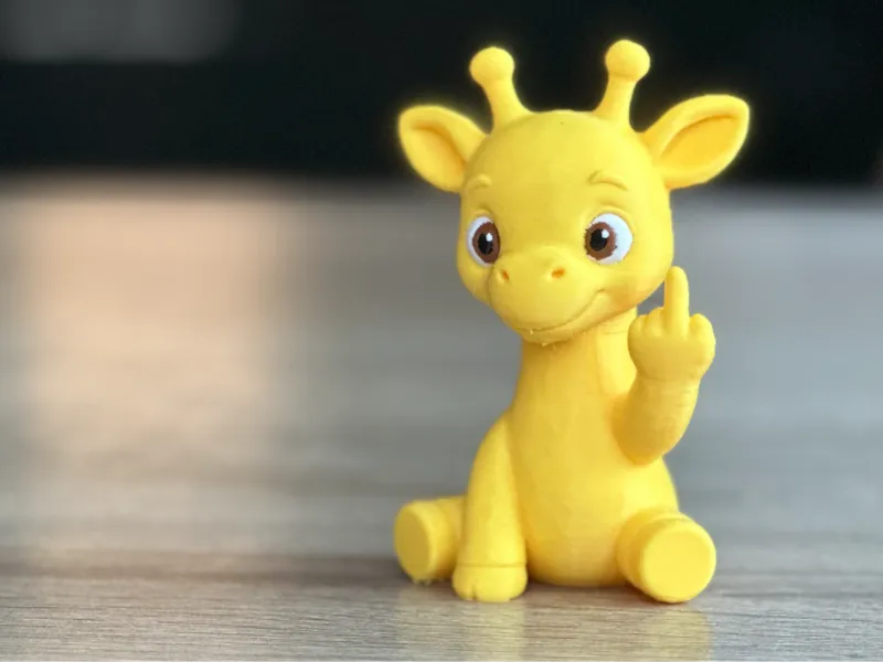 giraffe showing middle finger
