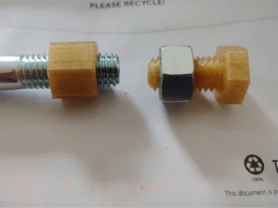 Half inch UNC nut and bolt