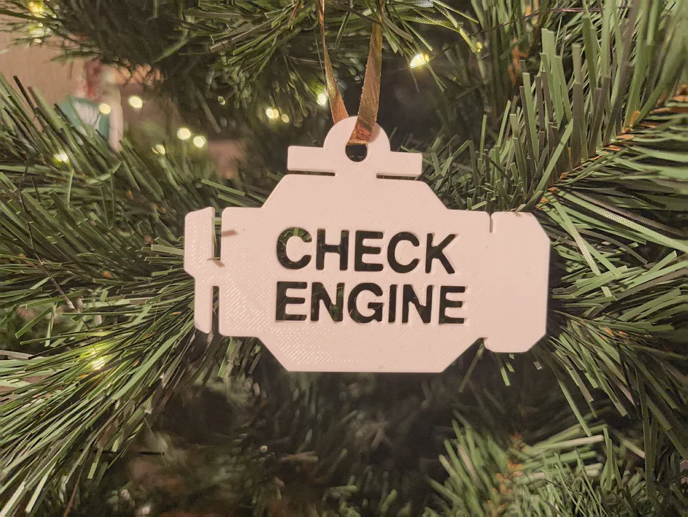 Check Engine Ornament - Free 3D Print Model - MakerWorld