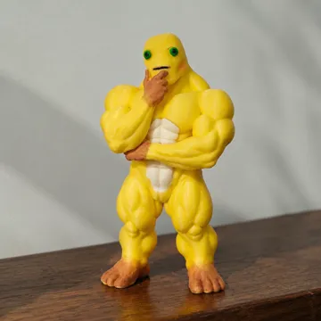 Modelo para impresión 3D: 魔鬼肌肉奶龙-思考者-办公室摆件 — vista de referencia 4
