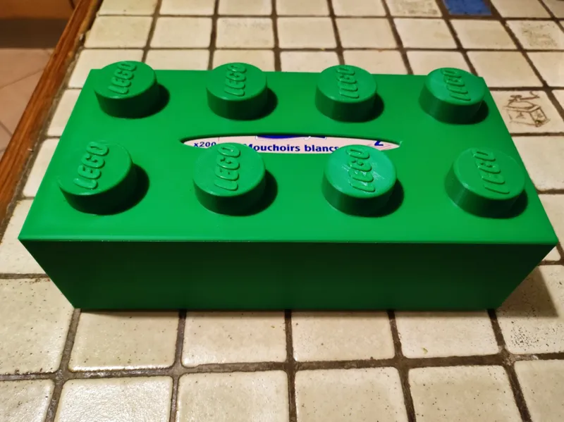 Brick-style tissue box without holder