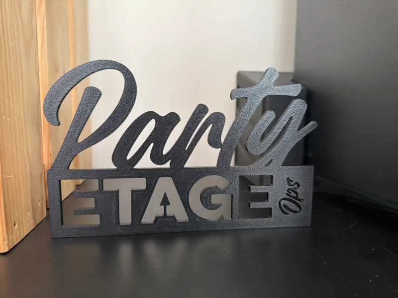 „Party Etage Ops“– Stylisches Tür oder Wandzeichen