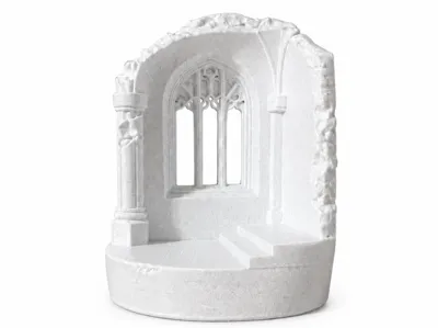 Gothic cathedral in ruins