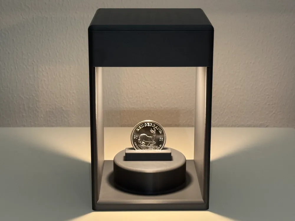 LED Puck Display Case for Trading Cards & Coins - Free 3D Print Model ...