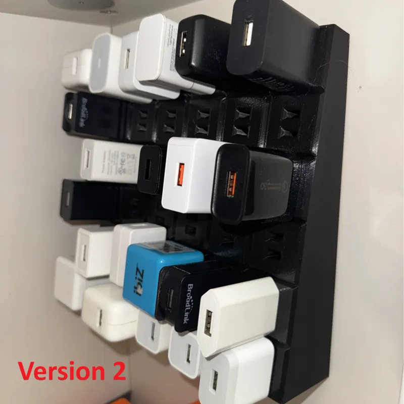 USB charger block holder