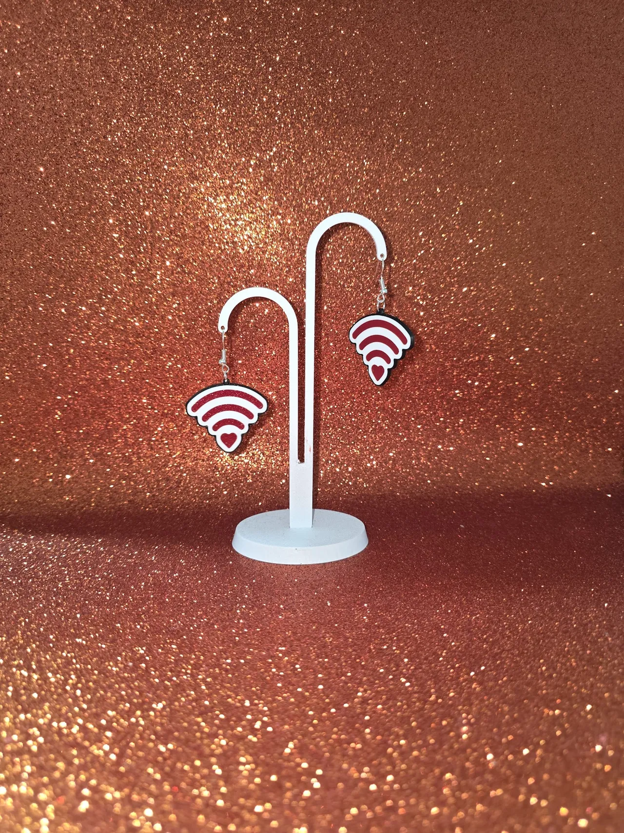 Love signal earrings view 3