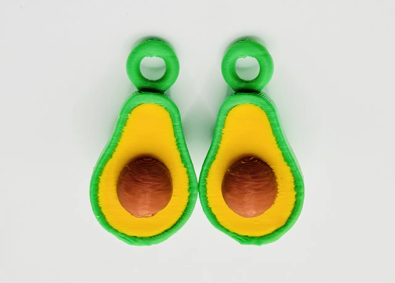 Cute Avocado Drop Earrings - Fun Food Jewelry view 2
