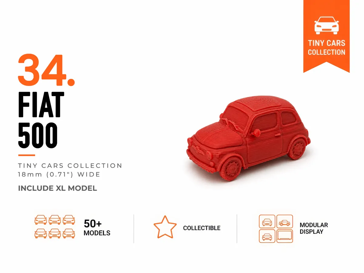 Pequeño Fiat 500 - Serie Mini Coches - Modelo de impresión 3D gratuito ...