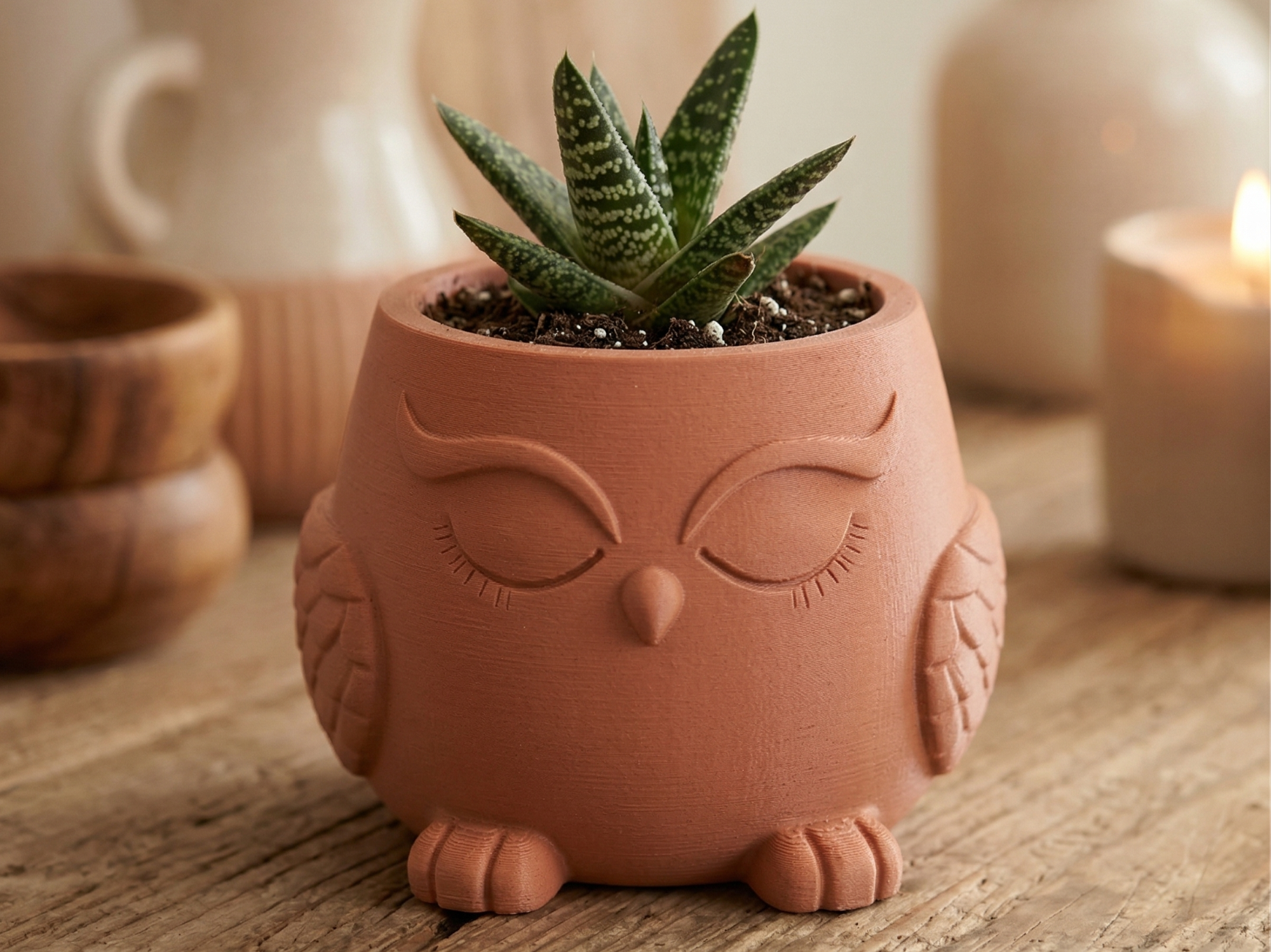"Milo" Owl Planter ♡  - Cute  Decor