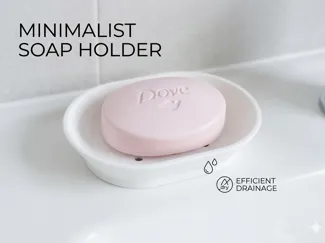 Minimalist 2-Piece Soap Holder with Drainage