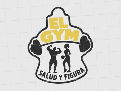 gym health and figure keychain