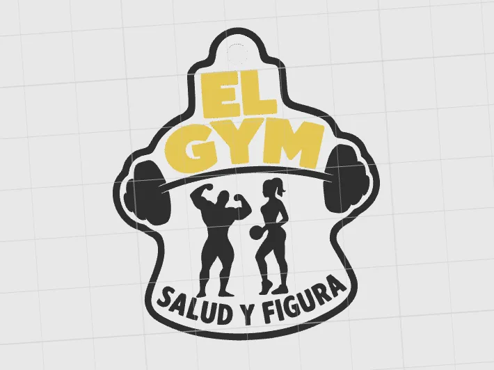 llavero gym salud y figura
