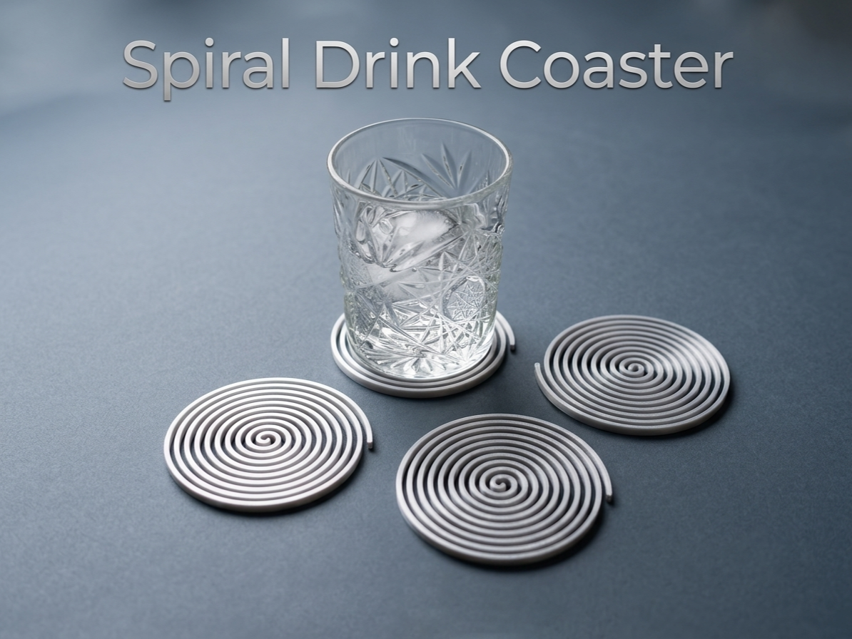 Modern Spiral Drink Coaster