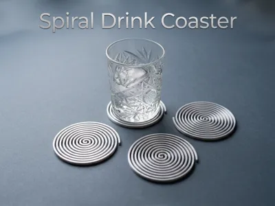 Modern Spiral Drink Coaster