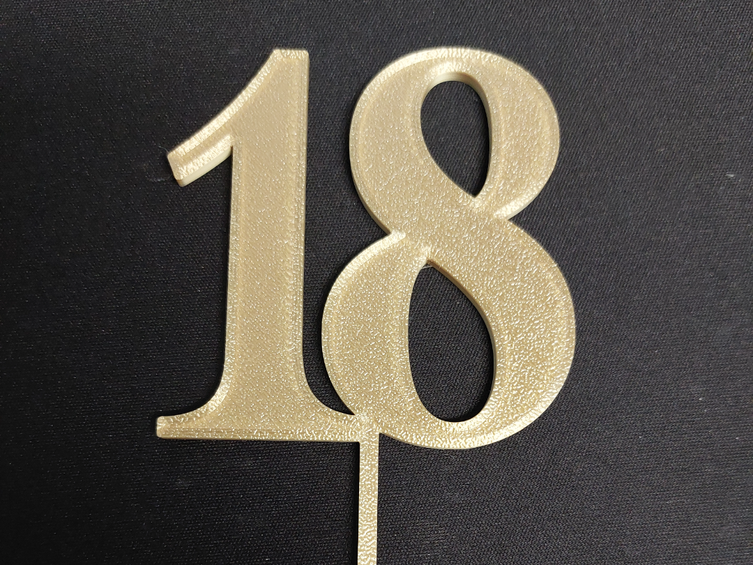 18 cake topper