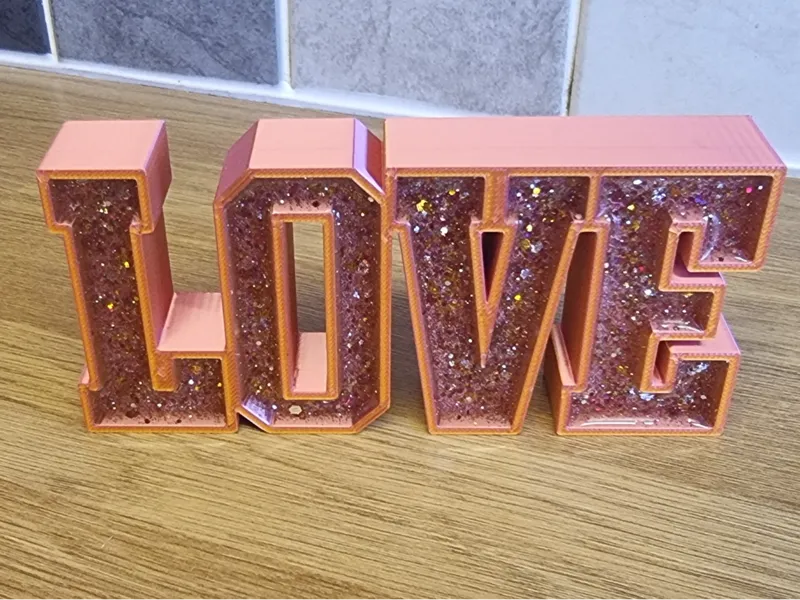 Stand Alone LOVE Word Art for Resin