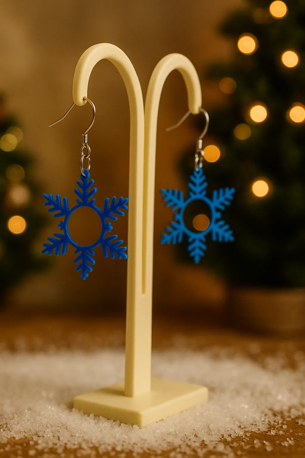 Snowflakes Earrings - No AMS view 3