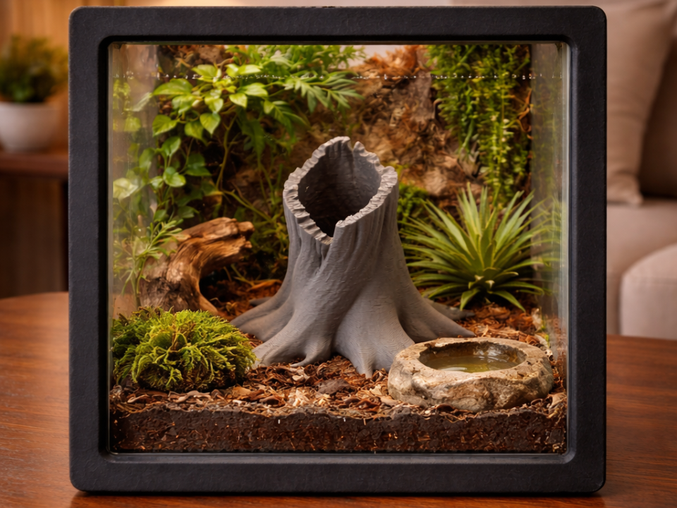 Tree Stump Holder Desk Organizer & Enclosure Decor