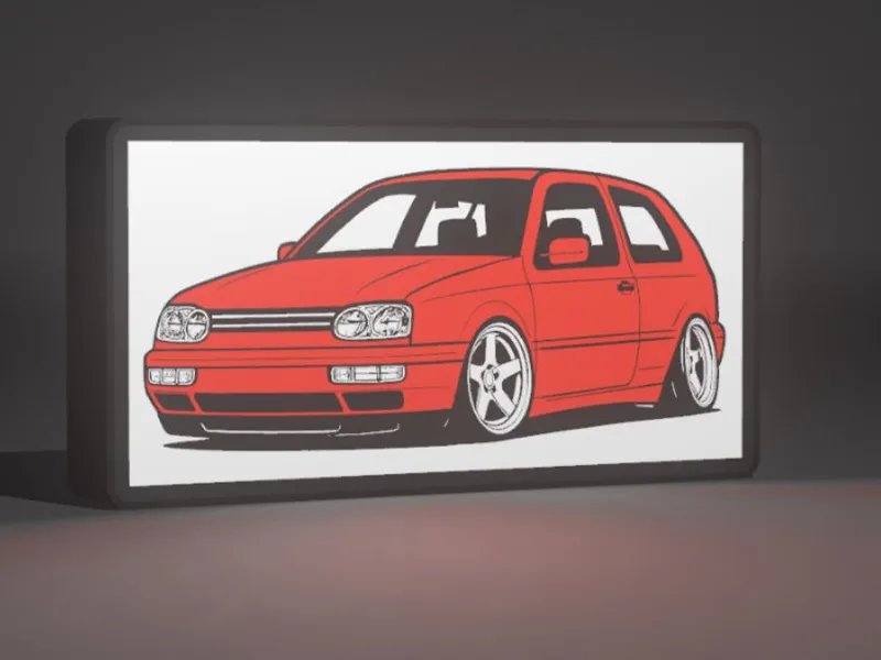 box lumineuse Volkswagen Golf MK3 1