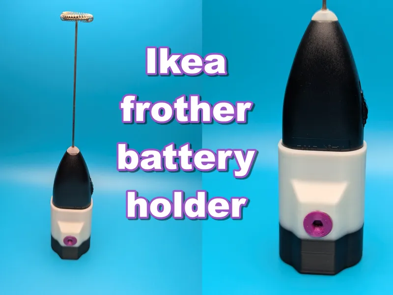 Ikea frother battery holder