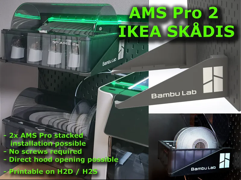 Stable AMS 2 Pro Ikea Skadis mount