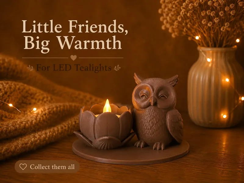 Owl Led Tealight Holder