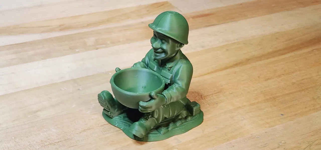 USA Green Army Toy Soldier Candy Earring Dish view 2
