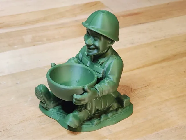 USA Green Army Toy Soldier Candy Earring Dish