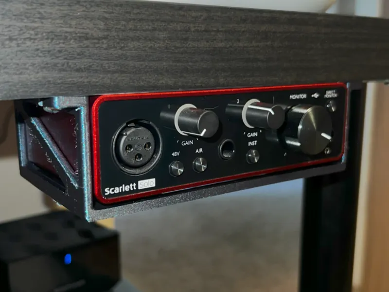 Scarlet Solo under desk mount