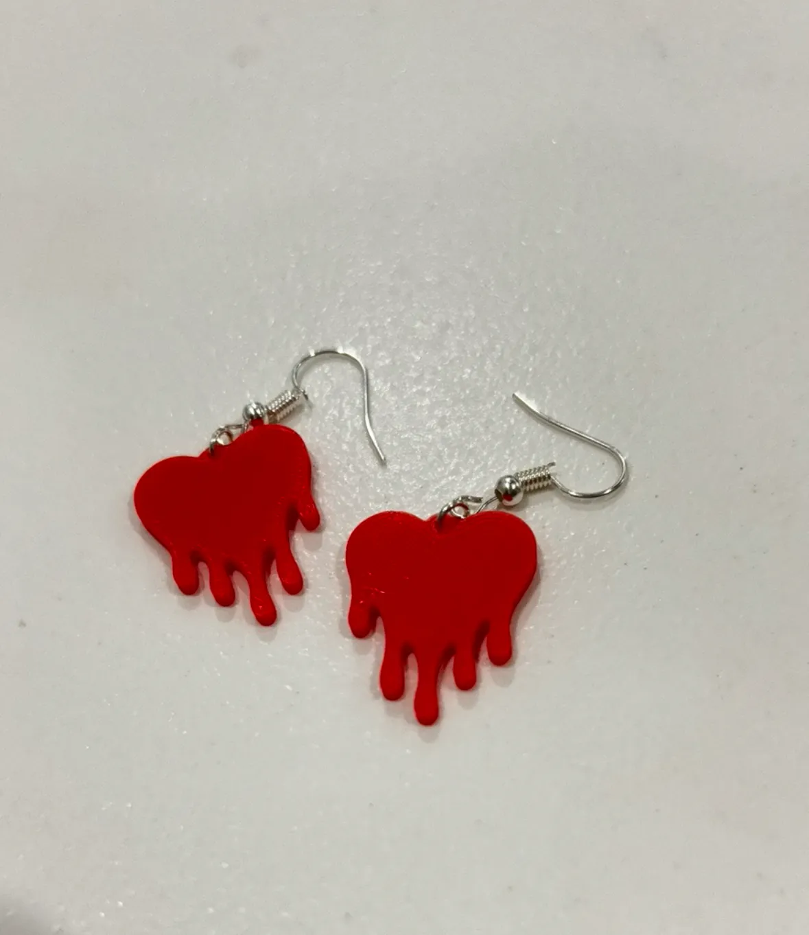 Pendientes corazón derretido view 2