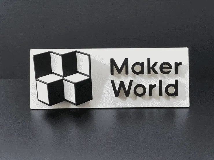 MakerWorld Logo – 3D Wall Art - Free 3D Print Model - MakerWorld