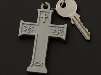 Cross keychain