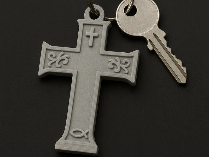 Cross keychain