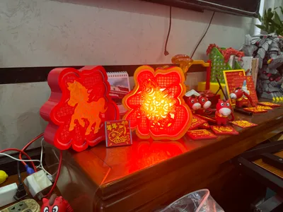 2026 Year of the Horse 'Fu' Character Decorative Lantern