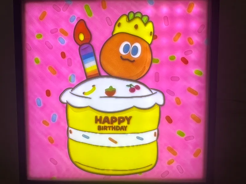 生日蛋糕卜Happy Birthday灯箱