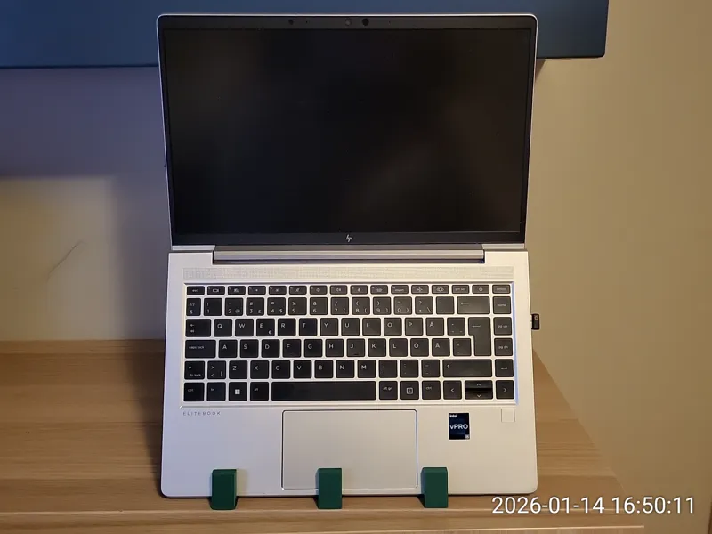 Dual purpose laptop stand for extra screen