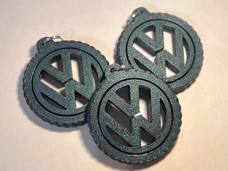 Rotating Volkswagen (VW) Keychain - Print-in-Place