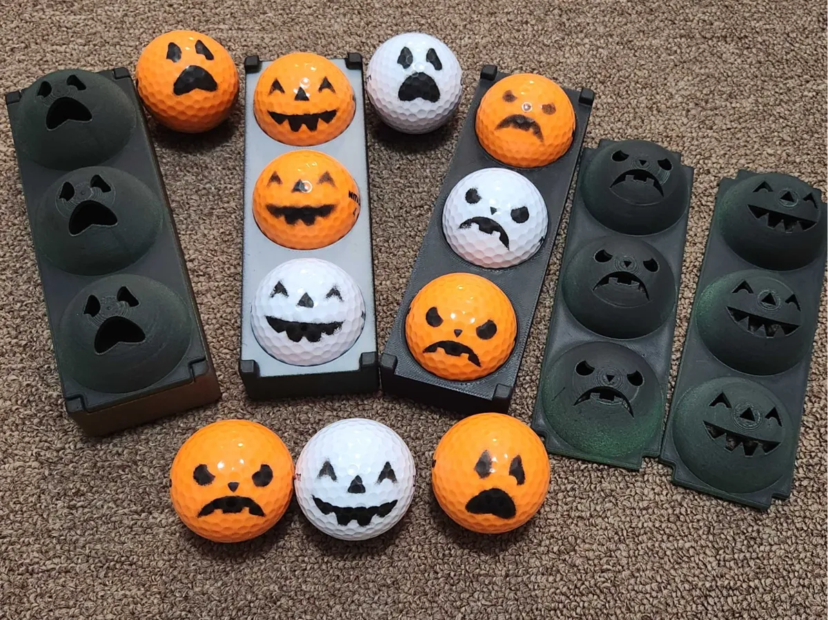 Pochoirs balles de golf Halloween