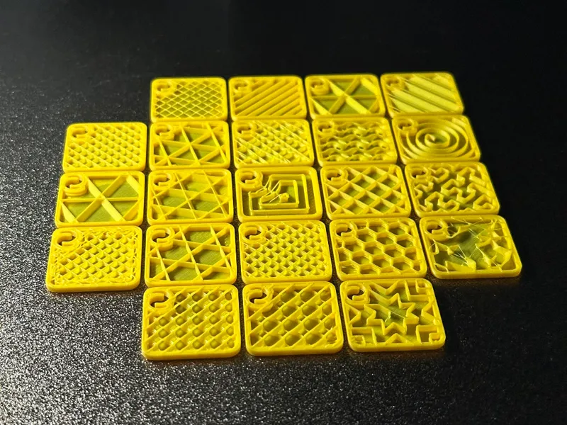 Infill Pattern Swatch Samples