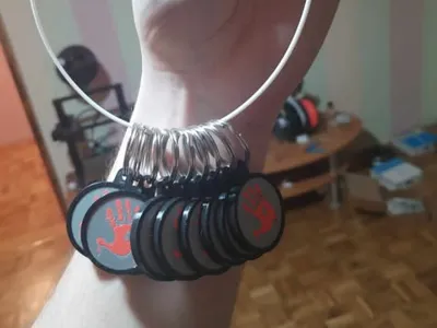bloody hand keychain
