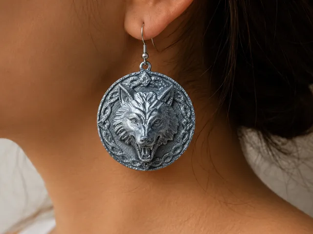 Pendientes Vikingo Lobo Fenrir