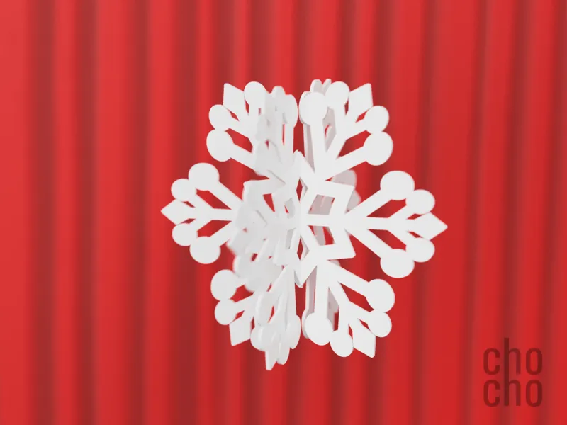 Snowflake Collection 3D Ornament 06
